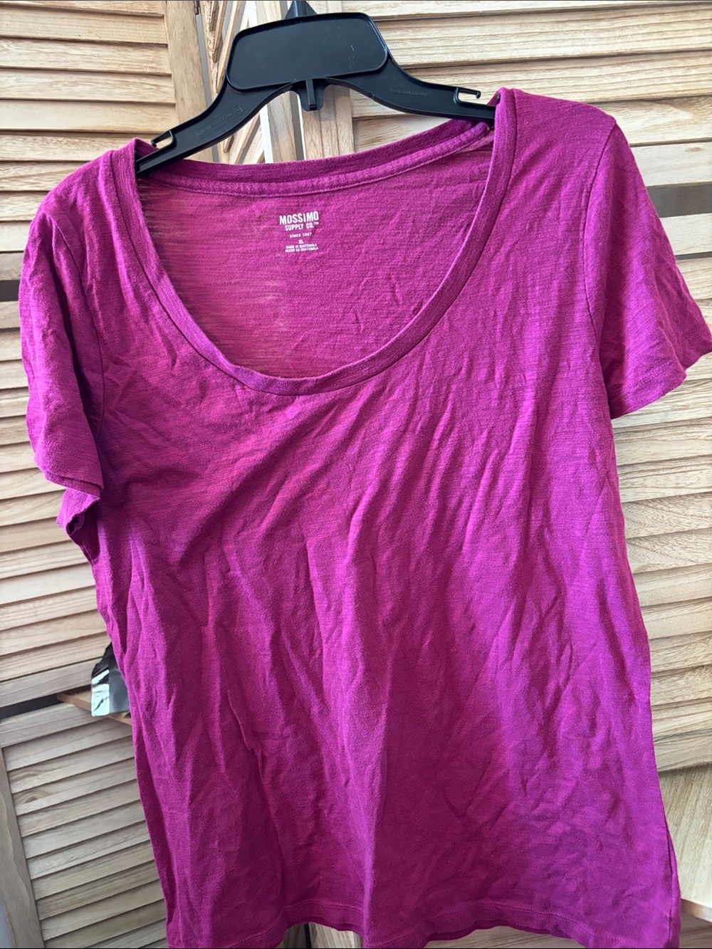 Mossimo Supply Co. Women’s Scoop Neck Burnout Tee - Fuchsia XL